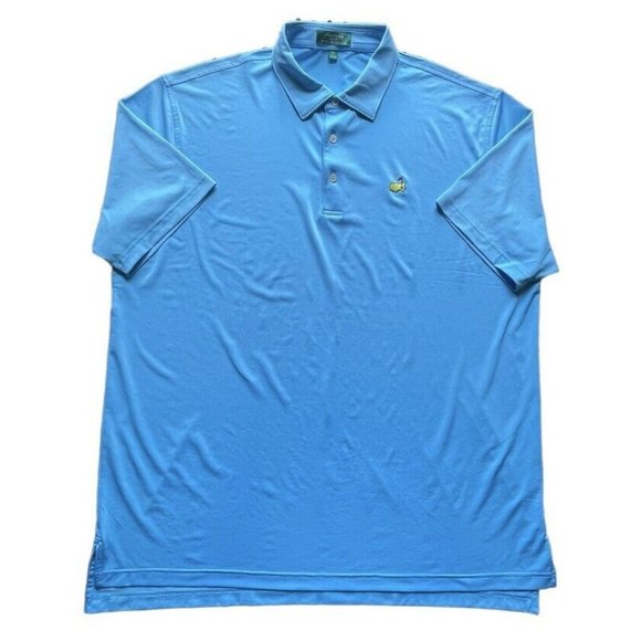 Masters by Peter Millar Golf Polo Shirt Augusta National Logo Blue